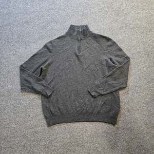 Christian Lacroix Sweater Mens Size XXL Gray 1/4 Zip Merino Wool Long Sleeve